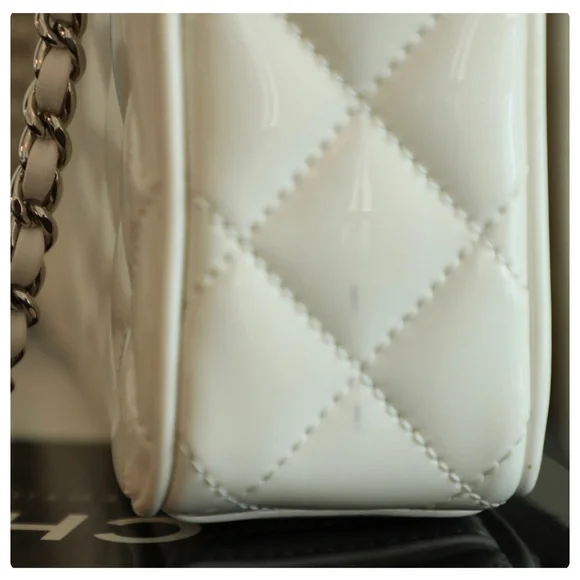 CHANEL ⭐️AUTHENTIC⭐️Small Patent Coco Boy Flap Bag - Picture 16 of 17